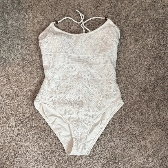 Victoria's Secret White Crochet One-Piece Swimsuit - Picture 1 of 4